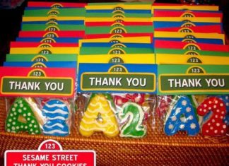 Birthday Party : Sesame Street Thank You Cookies for a Sesame Street Party #SesameStreetParty #Tw…
