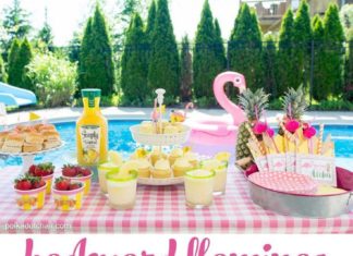 Birthday Party : Summer Backyard Flamingo Pool Party Ideas
