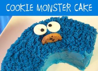 Birthday Party : This adorable Cookie Monster Cake would be a great birthday cake for a Cookie Mo…