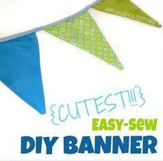 Birthday Party : This easy diy bunting banner tutorial includes a free template and a few tips an…