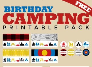 Birthday Party : camping birthday printable pack. A fun, affordable way of decorating for a party…