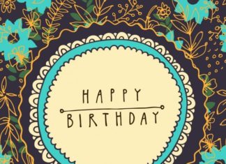 Happy Birthday Wiches : Tarjeta floral de cumpleaños Vector Gratis