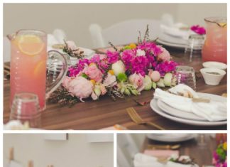 Birthday Party Inspiration : The partyscape is simple yet beautiful, and the floral details . . . breathtakin…