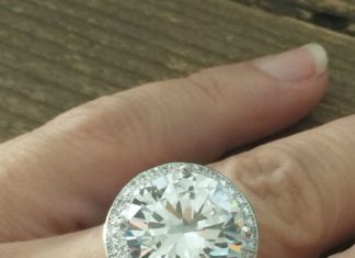 Birthday Gifts Ideas : A Perfect 6.3CT Round Cut Brilliant Cut Double Halo Russian Lab Diamond Ring