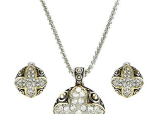 Birthday Gifts Ideas : Metropolitan Pave Diamond Pendant Sterling Silver & 14K Gold Necklace