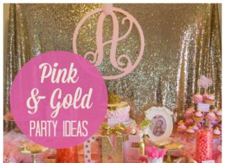 Birthday Decoration : An amazing pink and gold girl birthday party with gorgeous decorations and an om…