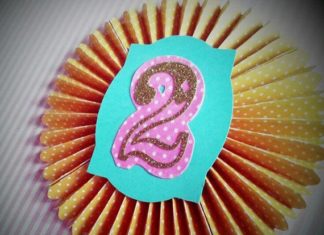 Birthday Decoration : Carousel carnival font Number rosette button birthday, bridal shower, baby showe…