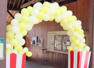 Birthday Decoration : Circus Popcorn Balloon Arch by Inflation Sensations: Circarnival Wedding Details…