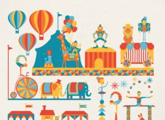 Birthday Decoration : Circus Print by Caroline: What kid wouldn’t love this on the wall? #Circus_Print…