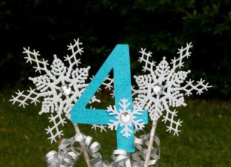 Birthday Decoration : Frozen Party Centerpiece Snowflake Wands Table Decoration