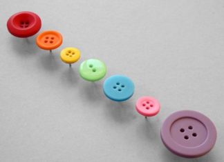 Birthday Decoration : Glue colorful buttons to push pins … so much cuter on a pin board. I love this…