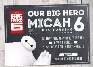 Birthday Decoration : Hello I am a Baymax Invitation Start your Big Hero 6 birthday with our cute Baym…
