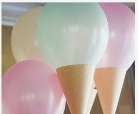 Birthday Decoration : Ice cream balloons for a little girls birthday party! How creative!