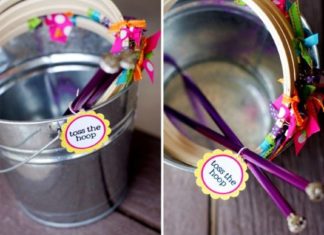 Birthday Decoration : Lalaloopsy Toss the Hoop Party Games – use embroidery hoops decorated with ribbo…
