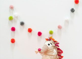 Birthday Decoration : Pom Pom Garland | Click for 25 DIY Nursery Decor Ideas | Never thought of using …
