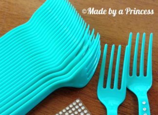Birthday Decoration : This was super easy and really inexpensive. I bought both the crystals and forks…
