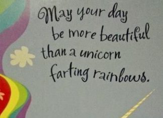 Birthday Decoration : Unicorns farting rainbows