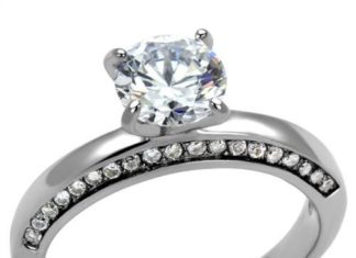 Birthday Gifts Ideas : 1.7CT Round Cut Solitaire Russian Lab Diamond Solitaire Engagement Ring