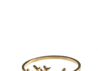 Birthday Gifts Ideas : 14k Gold Delicate Tree Cutout Ring