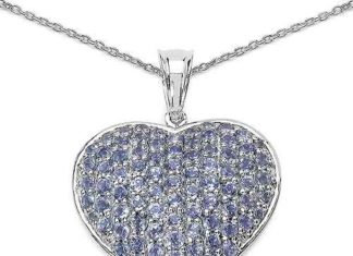 Birthday Gifts Ideas : 2.43 Carat Genuine Tanzanite .925 Sterling Silver Pendant