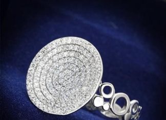 Birthday Gifts Ideas : 3CTW Micro Pave Circle Russian Lab Diamond Ring