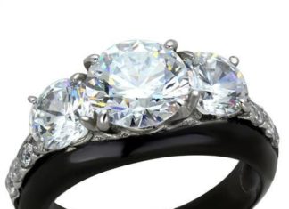 Birthday Gifts Ideas : 5.89CT Perfect Three Stone Journey Russian Lab Diamond Promise Engagement Annive…