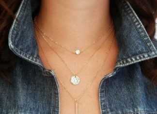 Birthday Gifts Ideas : A Beautiful Rhinestone and Gold Three Layer Necklace Wedding Birthday Anniversar…