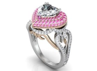 Birthday Gifts Ideas : A Museum Perfect 1.8CT Heart Cut Russian Lab Diamond Pink Sapphire Engagement Pr…