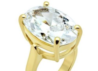 Birthday Gifts Ideas : A Perfect 14K Yellow Gold 12CT Oval Cut Solitaire Russian Lab Diamond Wedding Ri…
