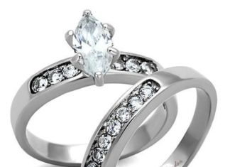 Birthday Gifts Ideas : A Perfect 1CT Marquise Cut Russian Lab Diamond Bridal Set
