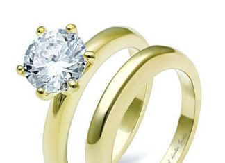 Birthday Gifts Ideas : A Perfect 1CT Round Cut Solitaire Russian Lab Diamond Bridal Set Ring
