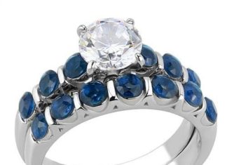 Birthday Gifts Ideas : A Perfect 1CT Round Cut Solitaire Russian Lab Diamond Bridal Set Wedding Band