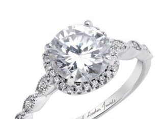 Birthday Gifts Ideas : A Perfect 2CT Round Cut Solitaire Halo Russian Lab Diamond Engagement Ring