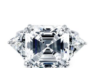 Birthday Gifts Ideas : A Perfect 3CT Asscher Cut Russian Lab Diamond Engagement Ring