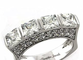 Birthday Gifts Ideas : A Perfect 4CT Princess Cut Russian Lab Journey Wedding Anniversary Ring