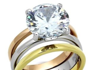 Birthday Gifts Ideas : A Perfect 4CT Round Cut Russian Lab Diamond 14 Rose Gold Platinum Bridal Set Wed…
