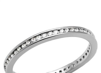 Birthday Gifts Ideas : A Perfect 4TCW Solitaire Cut Russian Lab Diamond Wedding Bands Eternity Infinity…