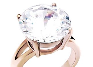 Birthday Gifts Ideas : A Perfect 7CT 14K Gold Round Cut Solitaire Split Shank Russian Lab Diamond Ring