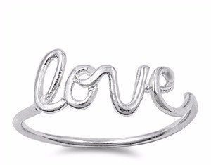 Birthday Gifts Ideas : A Perfect Love Script Ring