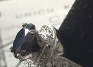 Birthday Gifts Ideas : A Perfect and Stunning 3CT Halo Round Cut Black Moissanite Diamond Promise Engag…