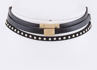 Birthday Gifts Ideas : BEST SELLER 2015! Gold & Faux Leather Choker Necklace – BACK IN STOCK