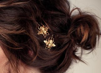 Birthday Gifts Ideas : Beautiful Boho Gold Bumblebee Hair Pins Wedding Hair Head Bridal