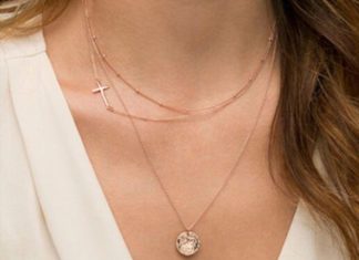 Birthday Gifts Ideas : Celebrity Inspired Gold Cross Circle Pendant Three Layer Necklace
