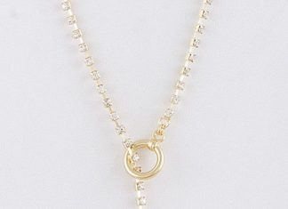 Birthday Gifts Ideas : Celebrity Inspired Gold and Diamond Encrusted Bar Pendant Lariat Style Necklace …