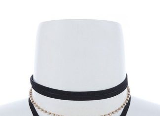 Birthday Gifts Ideas : Celebrity Style Crystal Accent Faux Suede Layered Choker Necklace Set