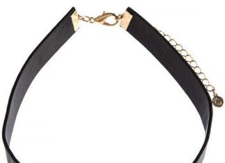 Birthday Gifts Ideas : Celebrity Style Trend Crystal Pave Rose Faux Leather Choker Necklace