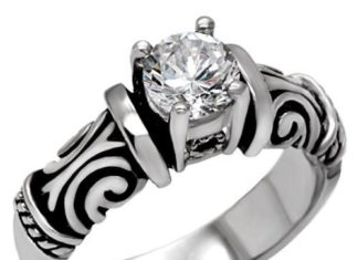Birthday Gifts Ideas : Celtic 1.45CT Round Cut Solitaire Russian Lab Diamond Solitaire Engagement Valen…