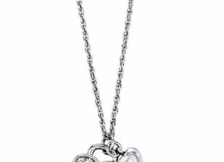 Birthday Gifts Ideas : Classic Sterling Silver Key to your Pave Russian lab Diamond Heart Necklace Body…