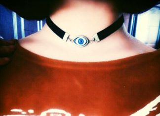 Birthday Gifts Ideas : Evil Eye Protector Jewelry Trend Black Velvet Chokers