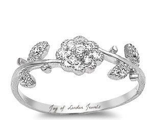 Birthday Gifts Ideas : Flower & Vine Russian Lab Diamond Ring